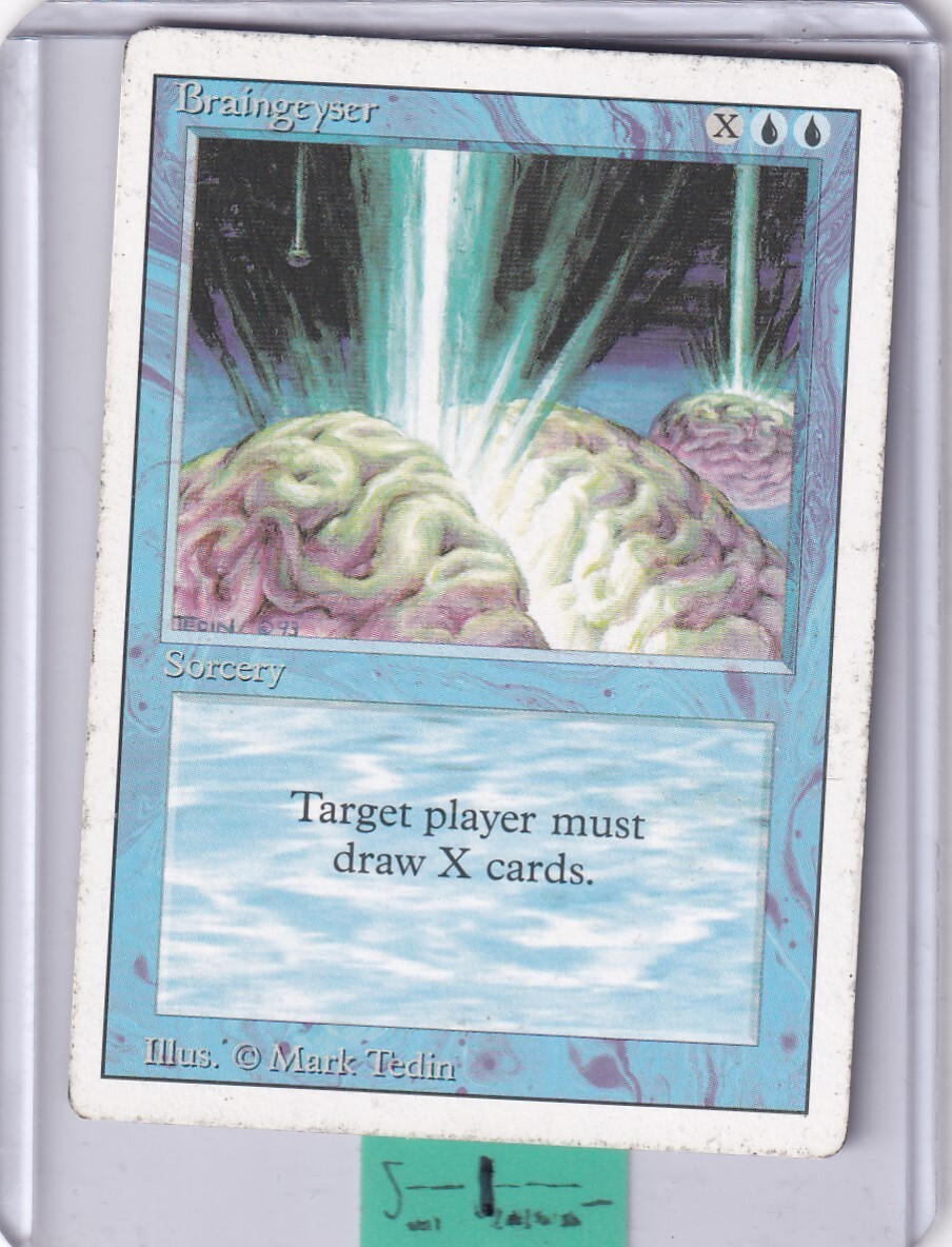 Braingeyser * 3rd Edition - Revised * MTG - Moderately