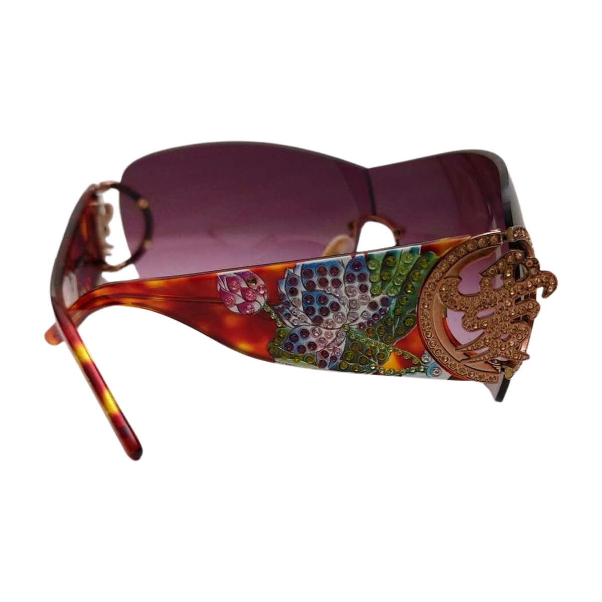 Ed Hardy Tortoise Shell Sunglasses Ed Hardy Sunglasses ✰ tortoise shell rims with... | Depop main image 3