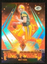 Brett Favre 2021 Panini Phoenix Teal Prizm #'d 95/149 Fire Forged Packers FF-3