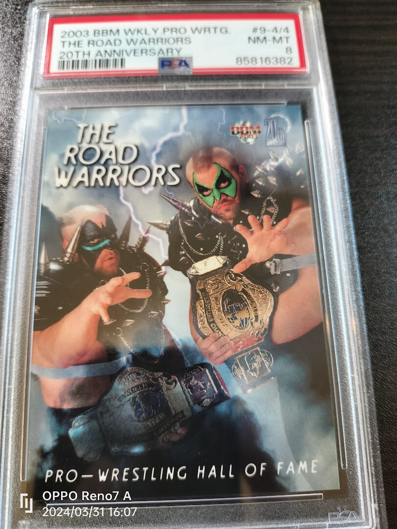The Road Warriors 2003 BBM Wrestling Card #944 PSA8 AJPW NWA