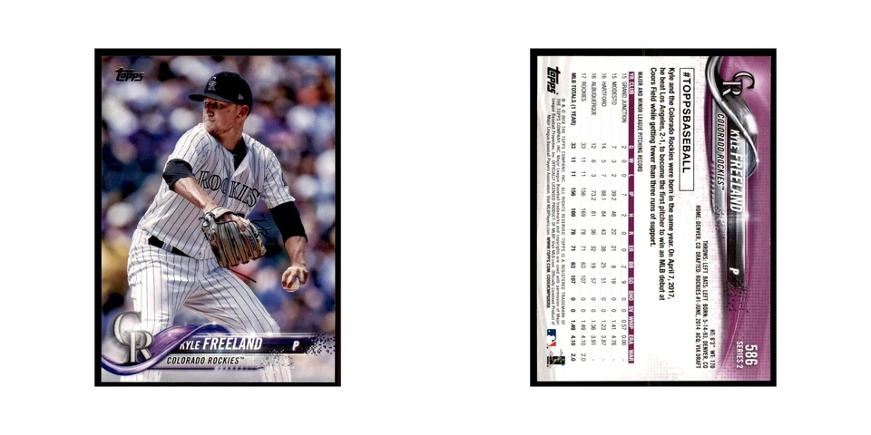 Kyle Freeland 2018 Topps #586 Colorado Rockies Baseball Card NM - Image 3 of 3