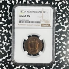 1872-H Newfoundland Large Cent NGC MS63BN Lot#G3760 Choice UNC!