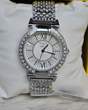 NEW INVICTA WILDFLOWER I SILVER TONE STEEL WOMENS WATCH CRYSTAL DIAL 34MM