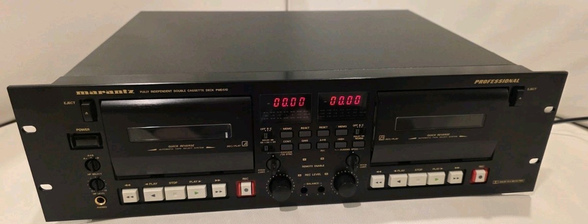 【再生 OK】 marantz マランツ ダブルカセットデッキ PMD510 Marantz PMD510U Dual Independent Cassette Tape Deck Rack Mount for