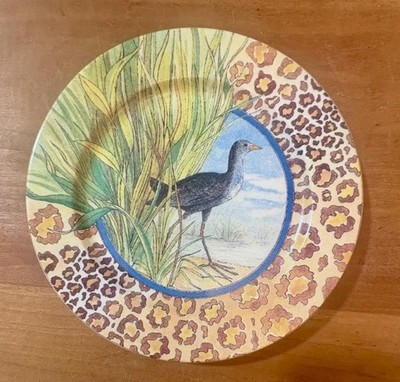 Faiencerie de Gien France SAVANE Canape Plate in the Savane Pattern Shore Bird