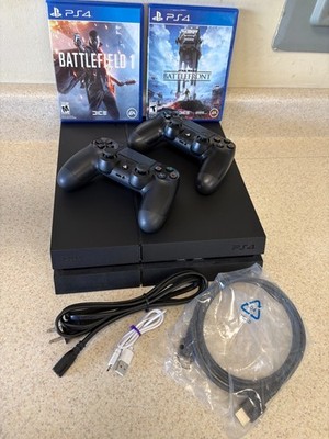 Playstation 4 PS4 Console 500 GB Bundle CUH-2115A, 2 Games, 2 Controllers