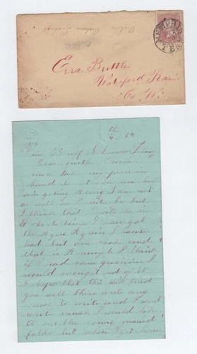 CIVIL WAR LETTER - 28th Wisconsin Vols - Soldier is Alive Pine Bluff Arkansas !