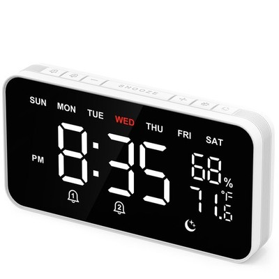 Digital Alarm Clocks for Bedrooms, Loud Alarm Clock for Heavy Sleepers, Tempe...
