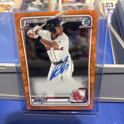 2020 Bowman Chrome #CPA-BH Brandon Howlett RED SOX Orange 10/25