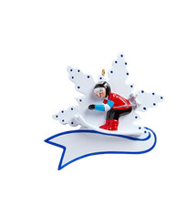 Snow Skier Personalized Christmas Ornament