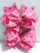 Valentine'Day Hair Clips Hair Bow for Girls Set Hair Accessories 5"