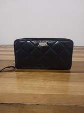 Kate Spade New York Gold Coast Quilted Wallet Black Continental Zip Around