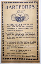 1894 Hartford Cycle Bicycle Vintage Original Print Ad Conn Connecticut 1890s