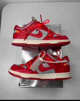 Size 7.5 - Nike Dunk Low x OFF-WHITE University Red 2019 With Box