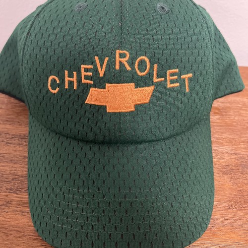 VINTAGE CHEVY Green Adjustable Chevrolet USA Cap Hat Legend Made In USA - Picture 2 of 8