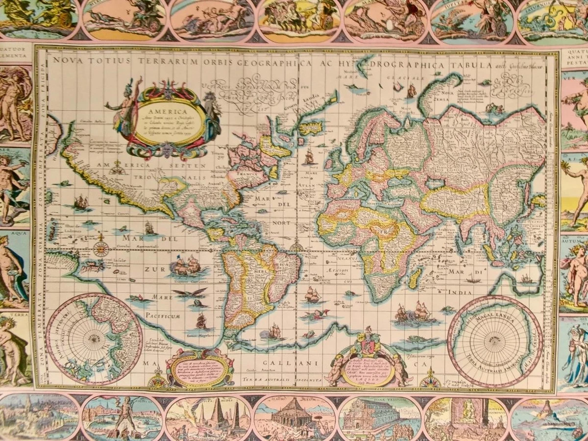 Blaeu Map In Reproduction Antique Maps, Atlases & Globes for sale