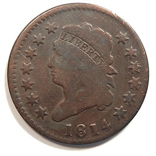 1814 Large Cent Classic Turban Beautiful Collector Coin