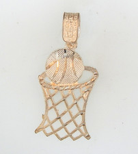 Sterling Silver Basketball Hoop Pendant Vinta...