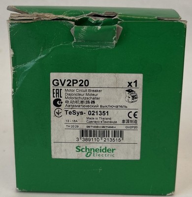 Schneider Electric GV2P20 Manual Motor Starter and Circuit Breaker, 690V 13-18A