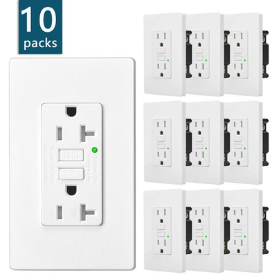 #ad Safe Outlet GFCI 20 AMP Duplex Receptacles Electric Supplies ETL Non TR 10 Pack $88.19