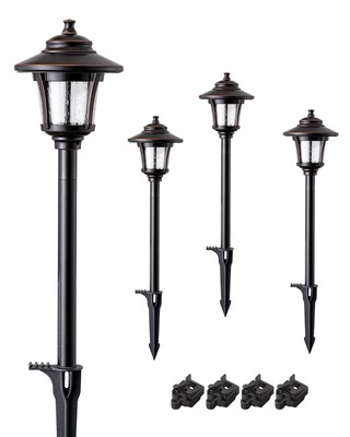 EDISHINE Low Voltage Landscape Lights,12V 3W 120LM LED Pathway Lights 3000K New