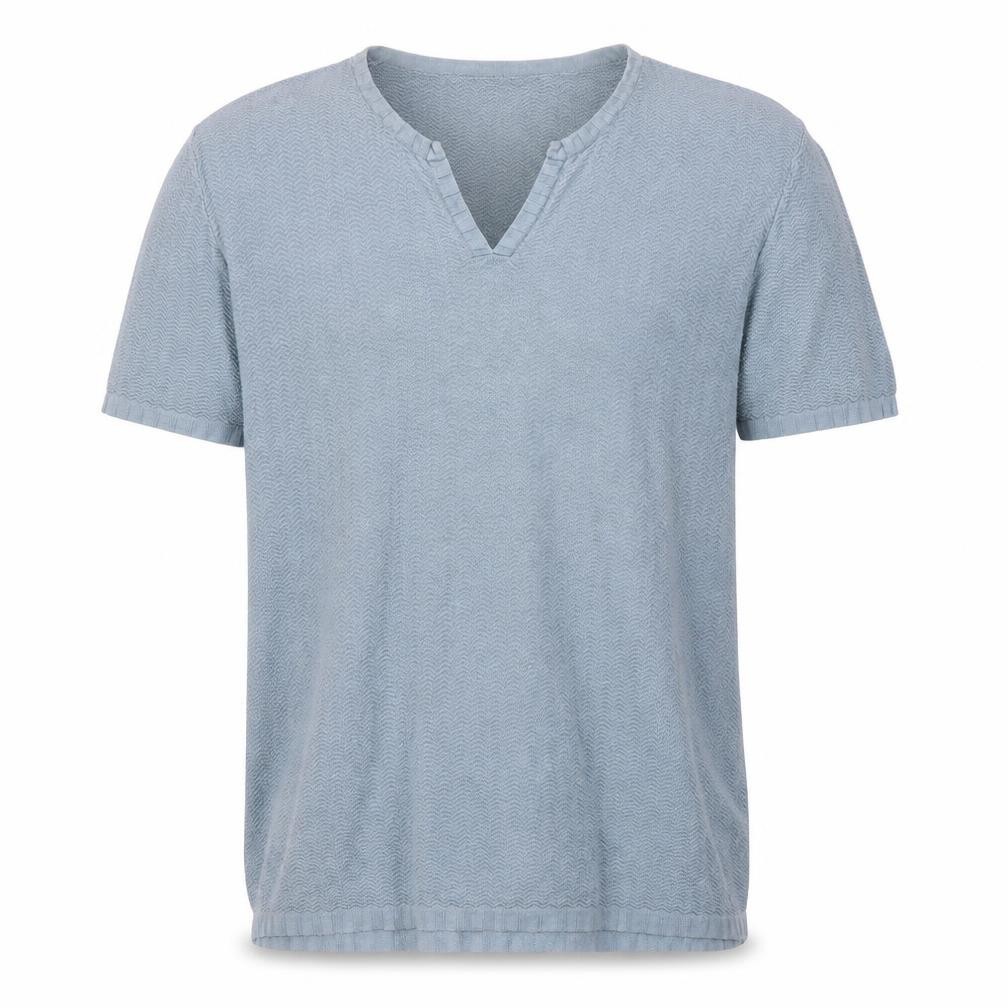 Giordano Mens Pullover Jumper Size L UK '' Blue V-Neck Short Sleeve