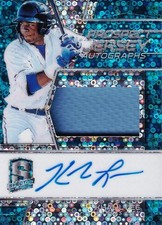 2019 Panini Chronicles Khalil Lee Spectra Rookie Jersey Auto Blue /49