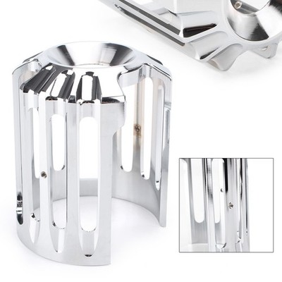 US Motor Chrome Edge Oil Filter Cover Trim Fit Harley Touring Road King Glide