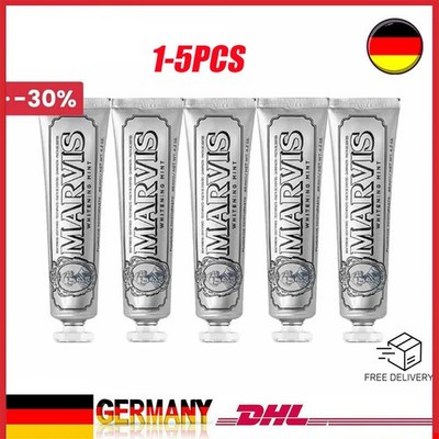 1-5 Pack Marvis Whitening Toothpaste Mint Xylitol for Teeth Strenthing Whitening