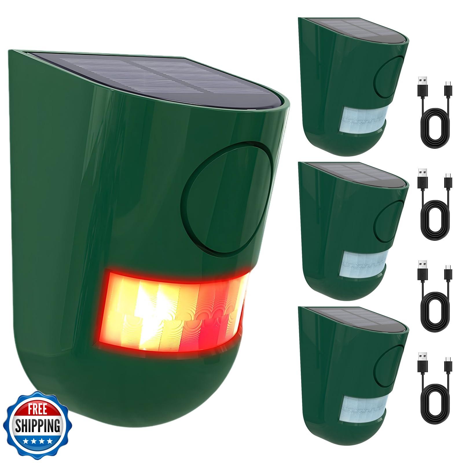 ChunHee Solar Motion Sensor Alarm Outdoor 4 Working Mode Motion A