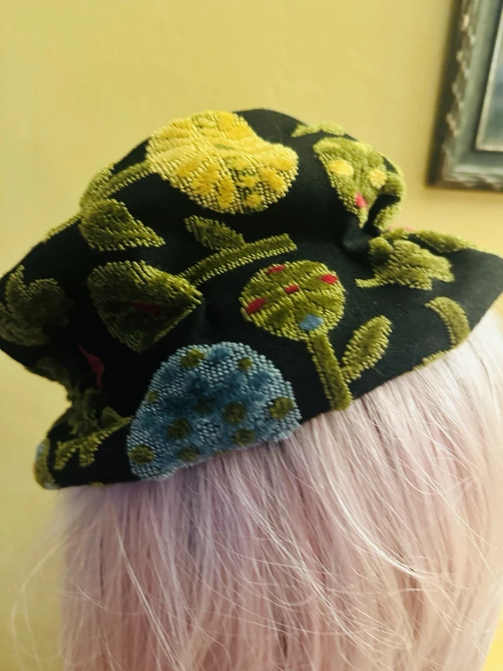 Sombrero SUZI B Vintage Mod Flor Disco Años 60 Era Woodstock Foto 3 de 4