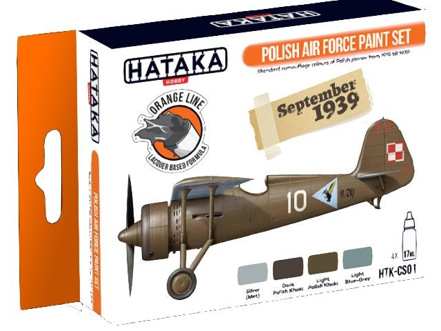 Hataka HTKCS01 4 x 17ml - Lacquer Paint Set - Polish Air Force
