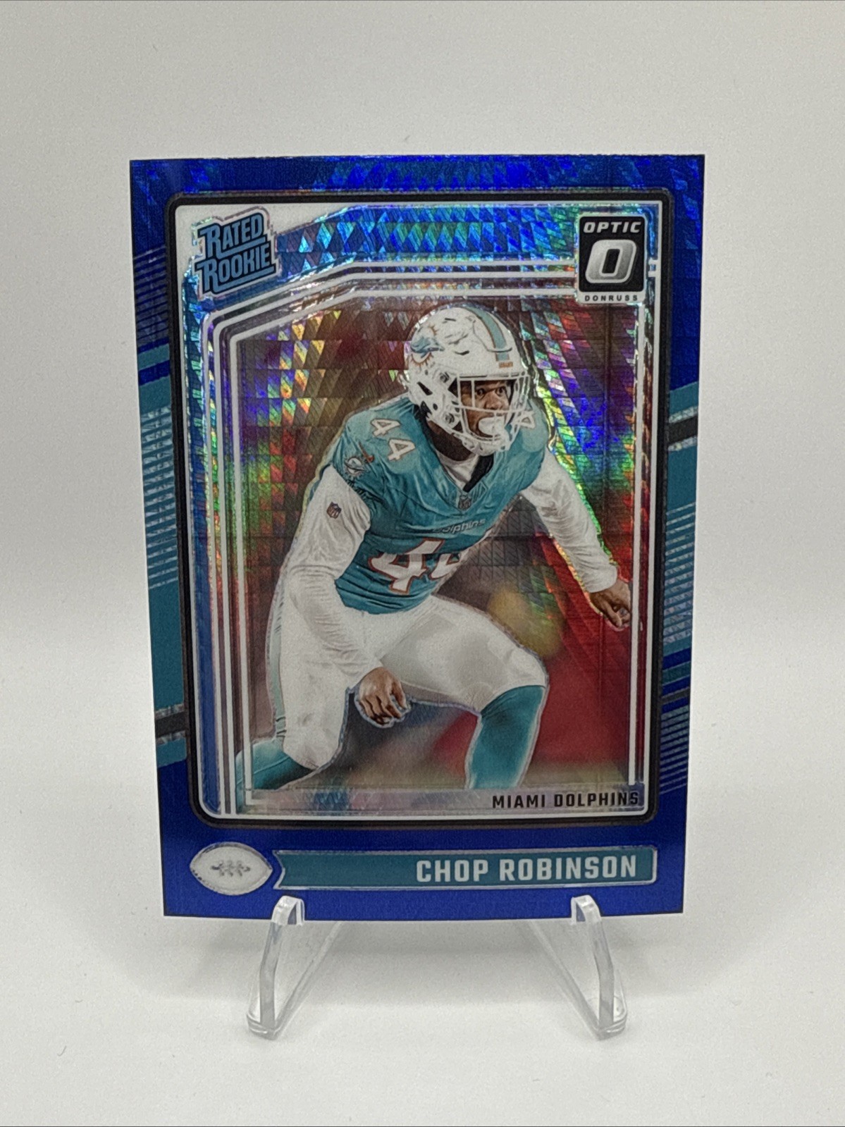 2024 Donruss Optic - Rated Rookie Chop Robinson #219 Blue Hyper Prizm (RC) 