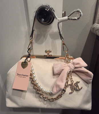 Juicy Couture Soft White Charm Haus Frame Clutch