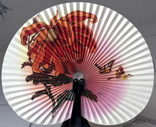 Elegant Vintage Asian Folding Hand Fan China Cultural Collectible Art Decor Gift