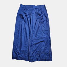 Vintage 80s High Waisted A-Line Midi Skirt 26 Front Pleats Prep Office Corpcore