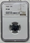 1960 Roosevelt Dime 10c NGC PF68  Proof US Coin 90% Silver