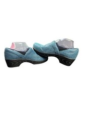 Kloggs 201807 Portland Clogs Blue Crackle Size 7.5 Nurses Comfort NEW