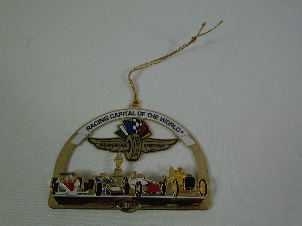 2012 Indianapolis Motor Speedway Brass Christmas Collector Ornament - Image 3 of 4