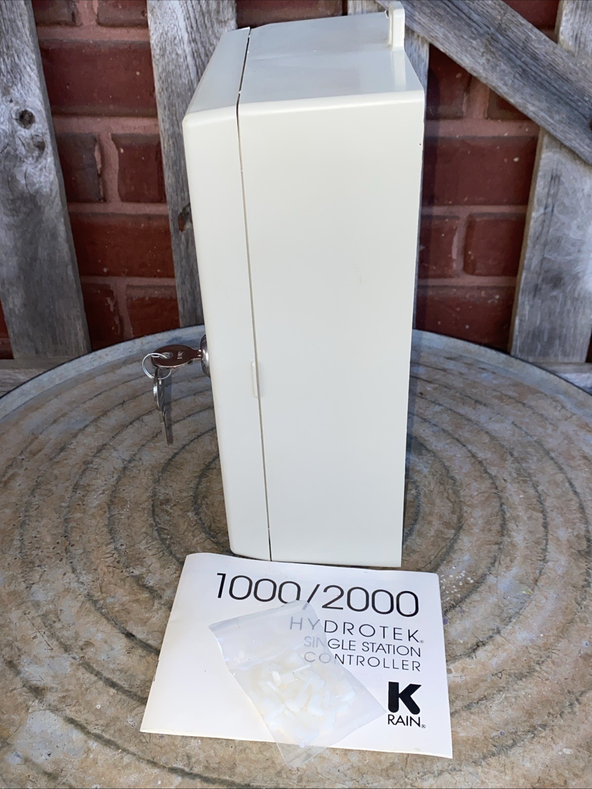 New! K-Rain Hydrotek 2120 Single Station Water Timer Controller 220VAC Lock Key