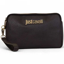 JUST CAVALLI Men's Black Pouch Bag - 79QA4B37ZSB85899