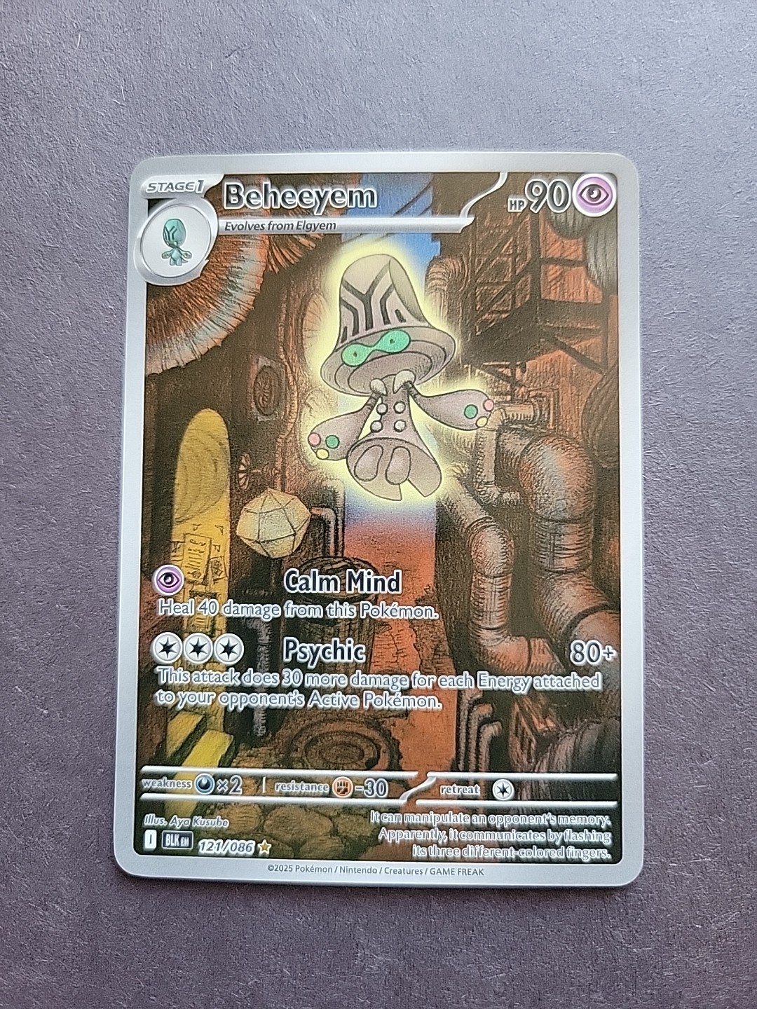 Beheeyem 121/086 IR Illustration Black Bolt Pokemon TCG Near Mint Condition