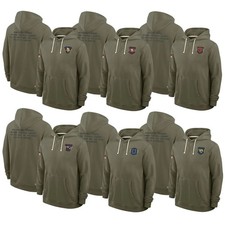 Men's Olive 2025 Salute to Service Sideline Dri-FIT Hoodie -NEW
