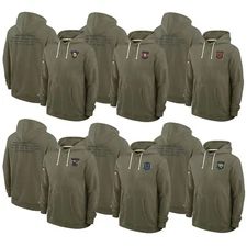 Men's Olive 2025 Salute to Service Sideline Dri-FIT Hoodie -NEW