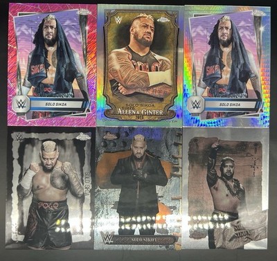 Solo Sikoa WWE Topps Chrome Lot Pink Shimmer Insert Cactus Jack (6 Cards)