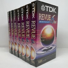 TDK Revue T-120 6hrs Premium Quality VHS Tape LOT 7x Video Tapes NEW  Sealed