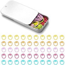 60 Metall Spirale Maschenmarkierer Bunte Farben f&uuml;r Strick & DIY Projekte