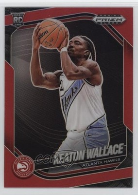 2024-25 Panini Prizm Black Red Prizm 50/299 Keaton Wallace #216 Rookie RC 0i21