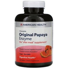 American Health Chewable Original Papaya Enzyme 600 Chwbls