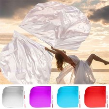 Rectangular Dance Metallic Worship Wing Flag Veil Praise Flag With Flex Rod